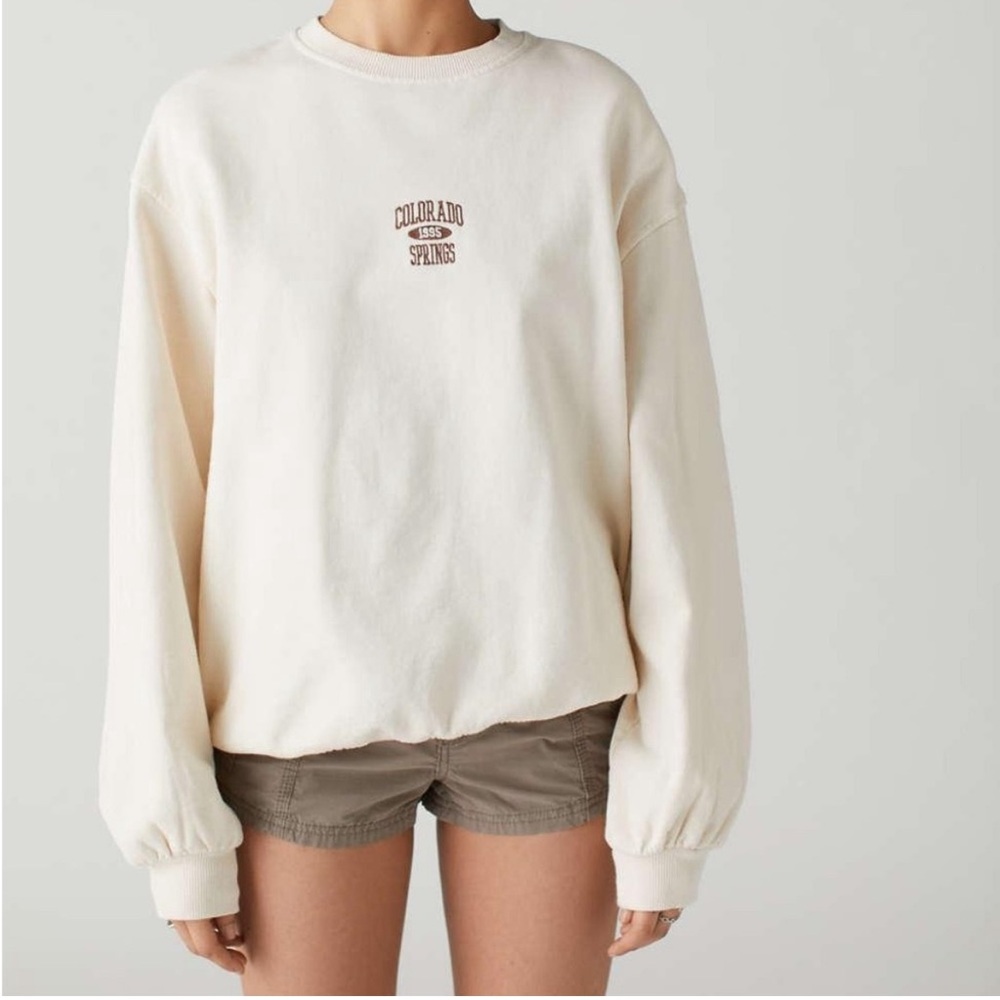 Urban Outfitters Cream Graphic Sweatshirt, L